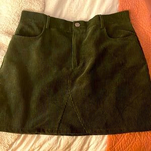 Shein green corduroy skirt size XL (never worn)